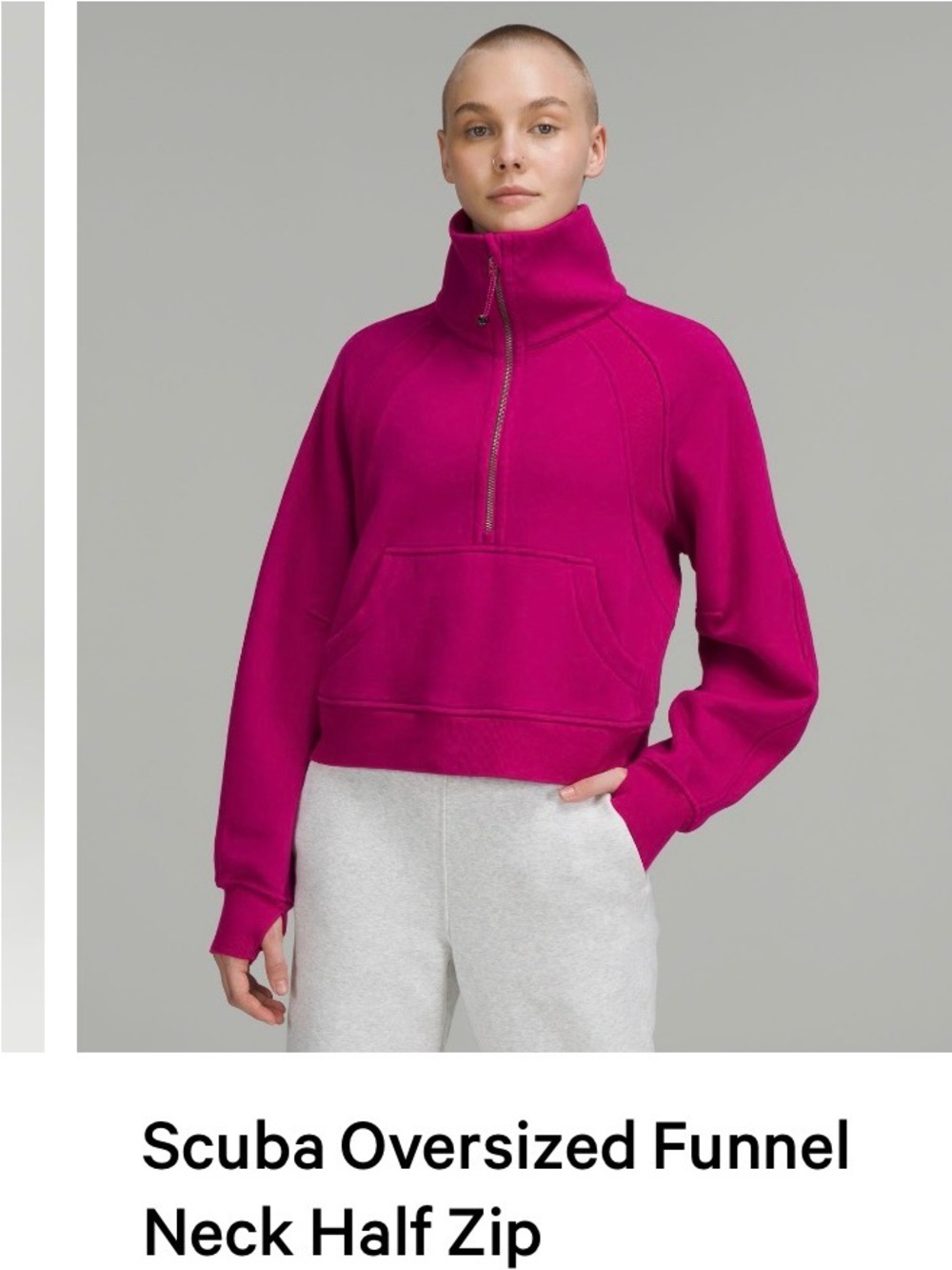 lululemon athletica Magenta Scuba Sweatshirt XL/XXL